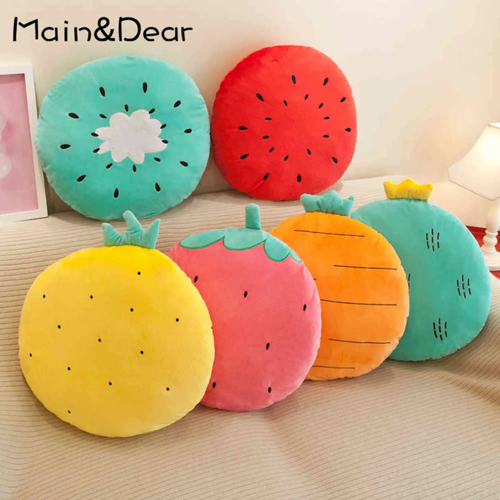 Simulation Fruit Cushion Cotton Office Chair Student Seat Dining Home Decoration For Gifts 211110