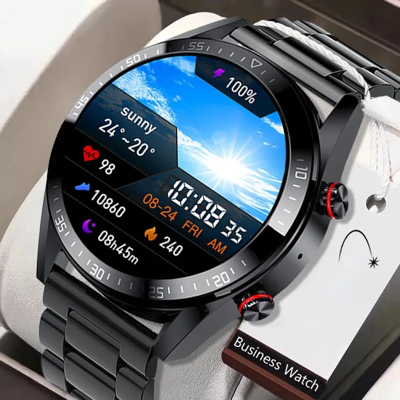 2022 Novo 454*454 Screen Smart Watch sempre exibe o tempo Bluetooth Call Music Local SmartWatch para homens Android TWS Ear Earphones