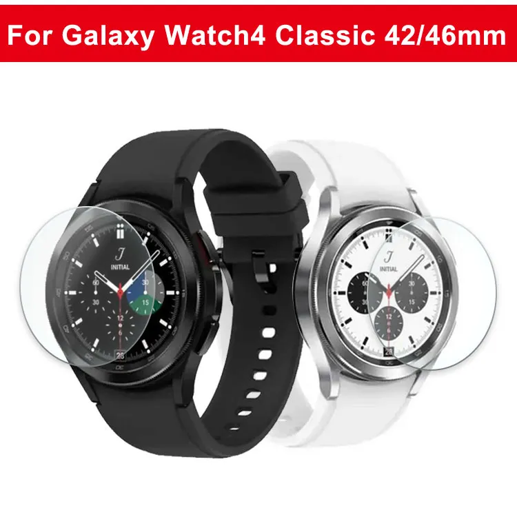 50PCS / Lot 2.5D Temperade glasskärmfilmer för Samsung Galaxy Watch 4 Watch4 Classic 40mm 44mm 42mm 46mm Skyddsfilm