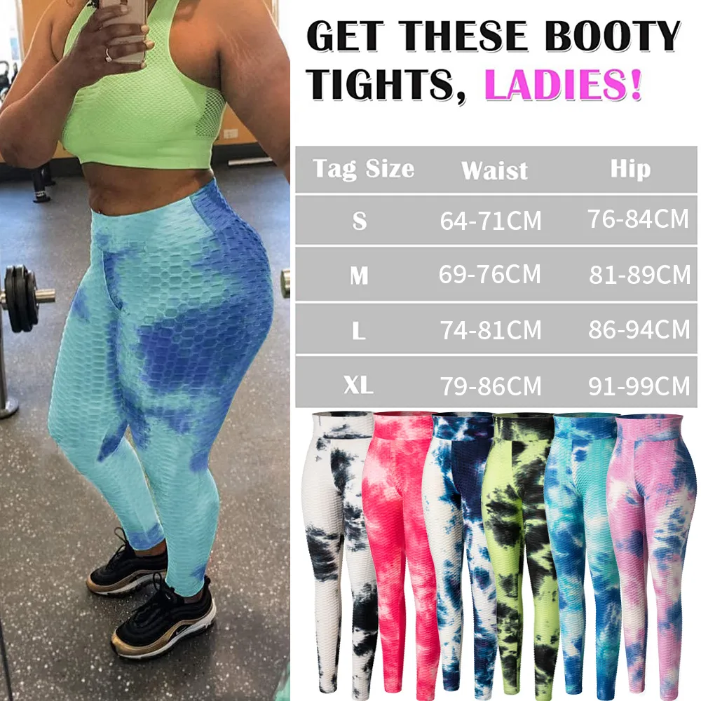 KIWI RATA High Waist Yoga Pants Tie Dye Legging Tummy Control Workout  Ruched Butt Lifting Stretchy Leggings Textured Booty Tight From  Chinafashion3, $16.75