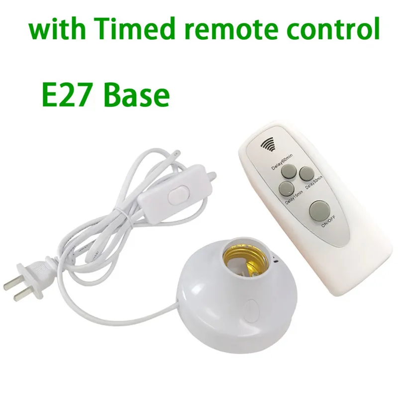 Wireless Remote Control Lamp Holder E26 E27 Socket 110V 220V Bulb LED