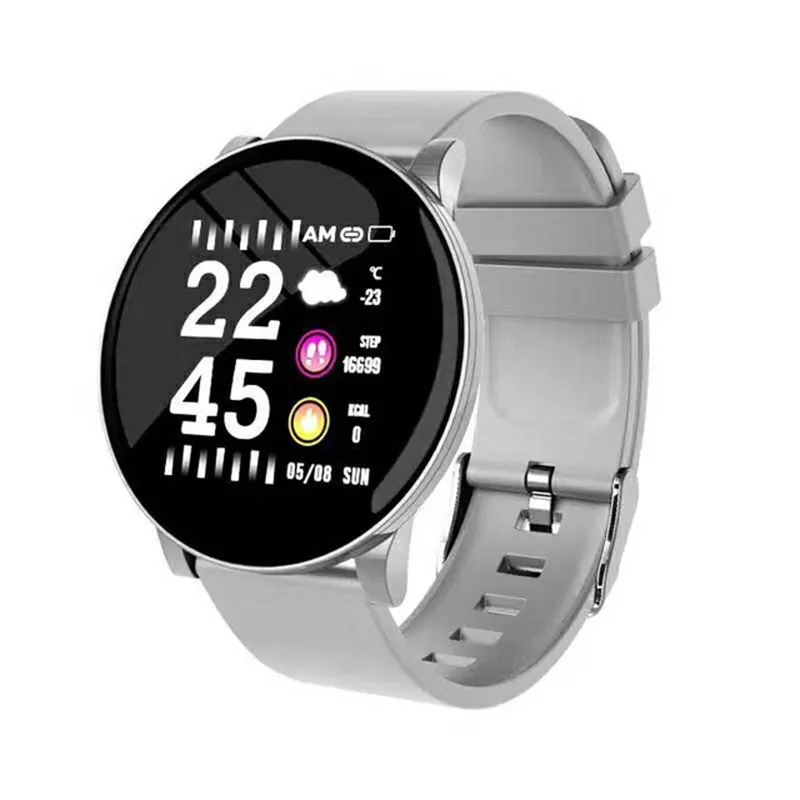 Auténticos relojes inteligentes W8 IOS Android Relojes Hombres Pulseras de fitness Mujeres Monitor de ritmo cardíaco IP67 Reloj deportivo a prueba de agua para teléfonos inteligentes con caja al por menor