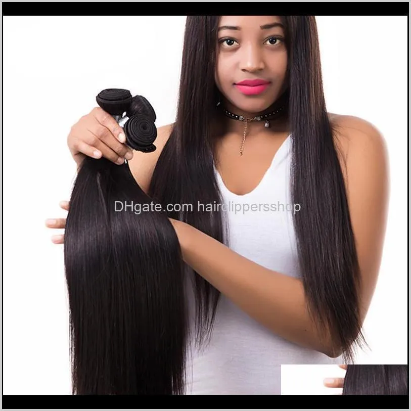 brazilian straight hair 4 bundles non-remy hair shipping natural black color 100% human hair weaving, 