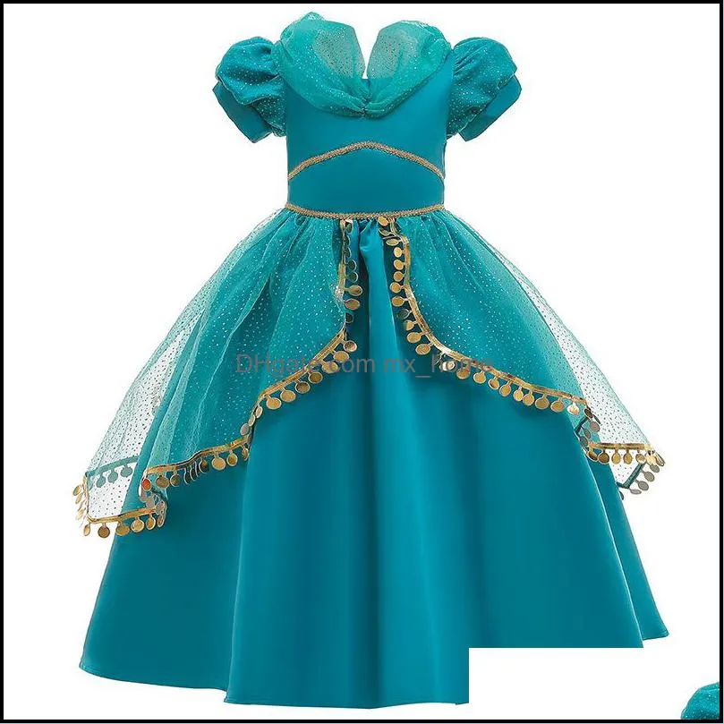 Robes de filles bébé enfants vêtements bébé, vêtements de maternité maille dentelle robe de soirée enfants Net fil princesse été Boutique mode Z5235