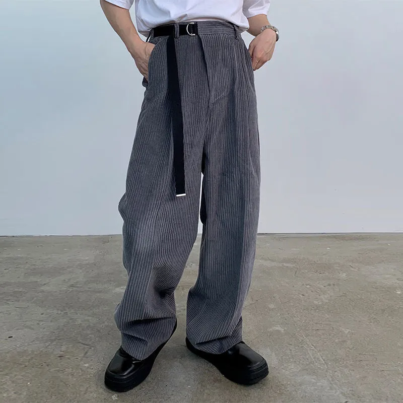 Men's Casual Oversize Warm Pants 2020 Winter Fashion Corduroy Loose Woman Straight Pants Streetwear Trousers
