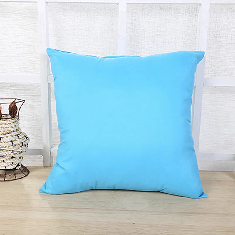 Solid color throw pillowcase Pull Plush Sofa backrest pillowslip 45*45cm Soft healthy cushion pillow cover with zipper candy colors cases