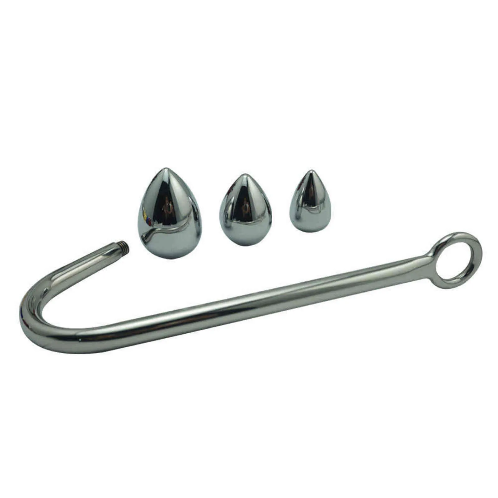 NXY CACKRINGS ANAL SEX Leksaker Hook Changeable Plug 3-size-pluggar i en set Metal Anal Butt Pluggar Drop Frakt 1123 1124