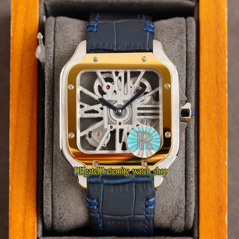 Eternity Watches V3 Version améliorée RRF 0015 Horloge Skeleton 0012 Swiss Ronda 4S20 Montre à quartz pour homme Lunette bicolore Démontage rapide Cuir Super Edition 0009