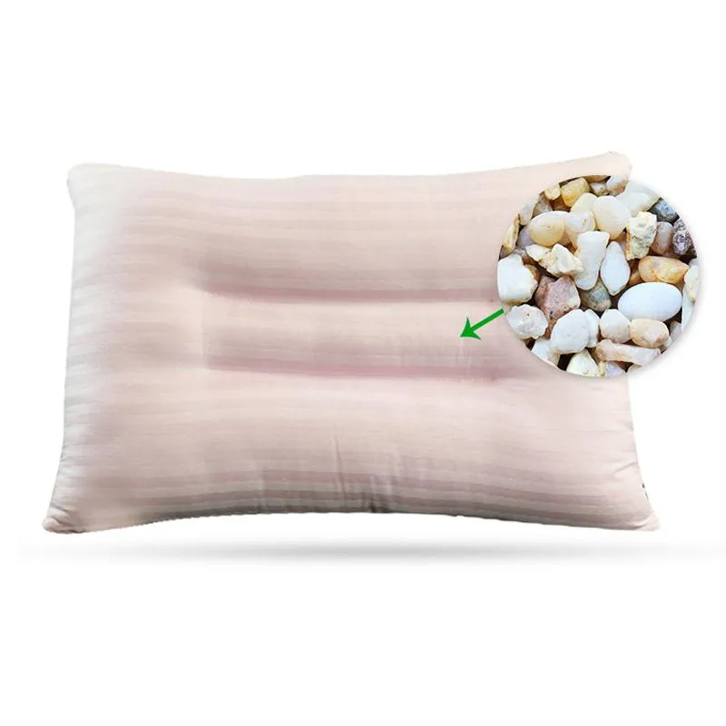 Подушка шеи путешествия камень твердый массаж хлопчатобумажный ткань ортопедический для спящего размера в 42 * 63 см корпус постельное белье здоровья шейки