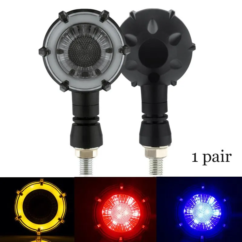 Two-color Modification Round Motorcycle Turn Signal Light Sequence Flasher Accessories LED Strips