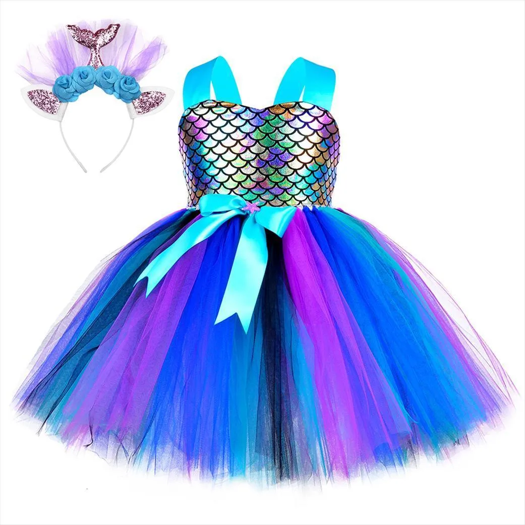 Little Mermaid Tutu For Girls Girl Dresses Princess Birthday Party
