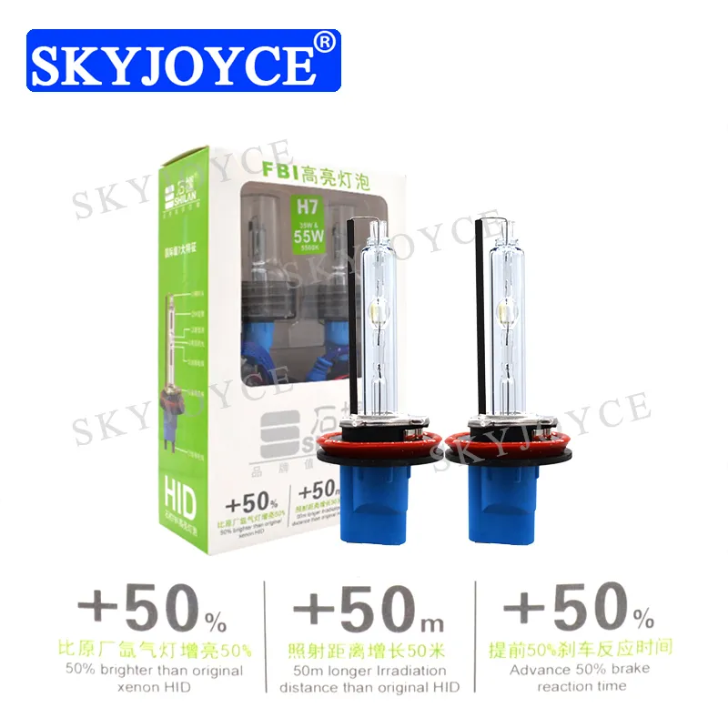 SKYJOYCE Premium AC 55W Xenon H1 H3 H7 H11 HB3 HB4 9012 D2H 35W 5500K Car Headlight Bulb For Hylux DLT Fast Bright Ballast Kit (6)