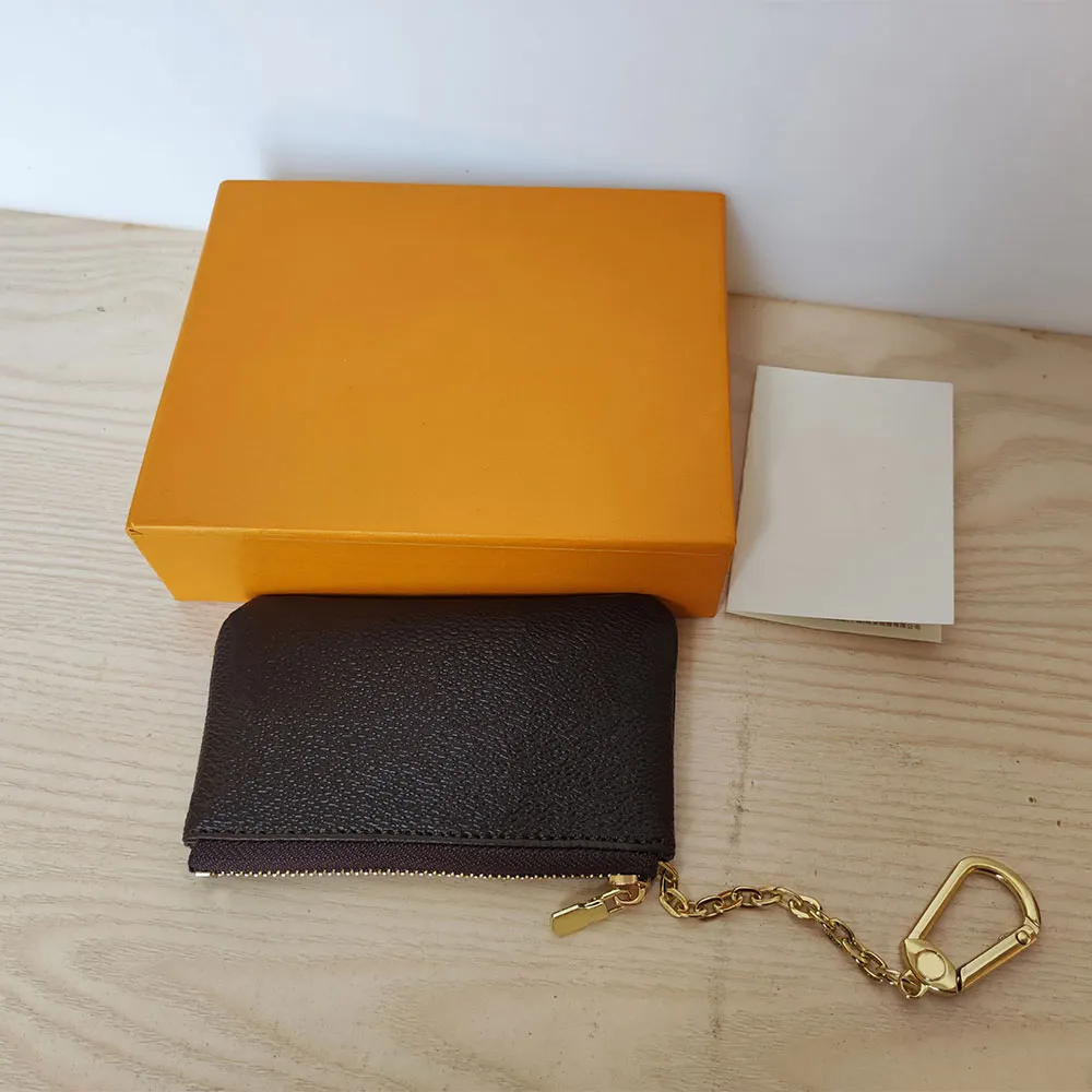 عملة بطاقة جلدية عالية الجودة PU المحافظ M62650 Key Pouch Classic zip Wallets مصمم أزياء مصمم رجال رسائل نسائية P308C
