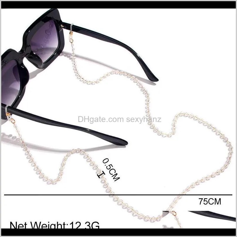 Kasajewel Fashion Chic Glasses Chain for Women Exquisite Multicolor Handmade Beads Casual Non-slip Sunglasses Cord Lanyard