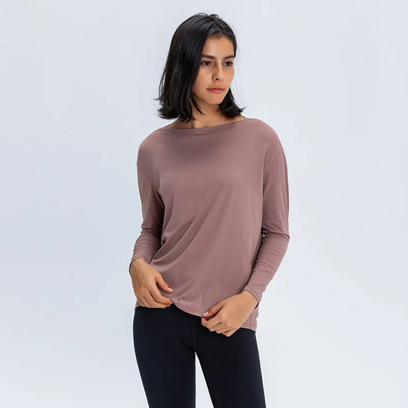 Vestuário mulheres tops tees camisetas mulheres yoga fitness esportes correndo blusa de treinamento de dança macio respirável rápido secagem de manga longa meninas corredores