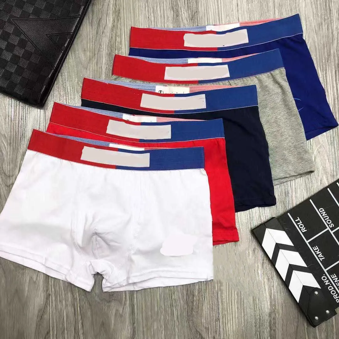 Homens Shorts Underwear Boxer Briefs Pure Knickers Algodão Respirável Calças da Juventude Cabece Cores Cores Tamanho Asiático Por favor, maior sem caixa