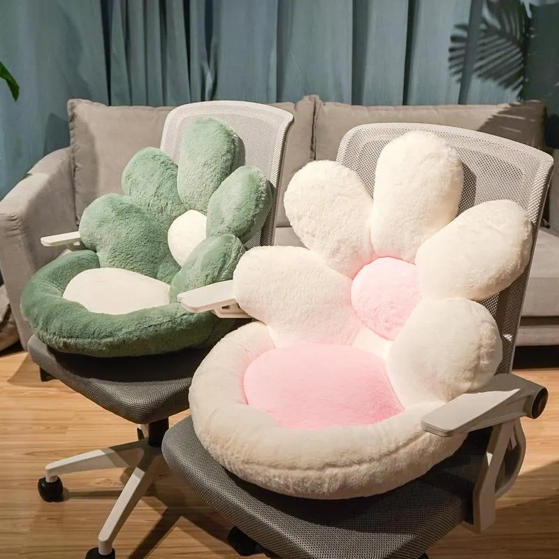Cushion/Decorative Pillow Flower Shape Chair Seat Cushion Warm Winter Spring Back Thicken Floor Bay Window Gaming Home Decoration Non-slip