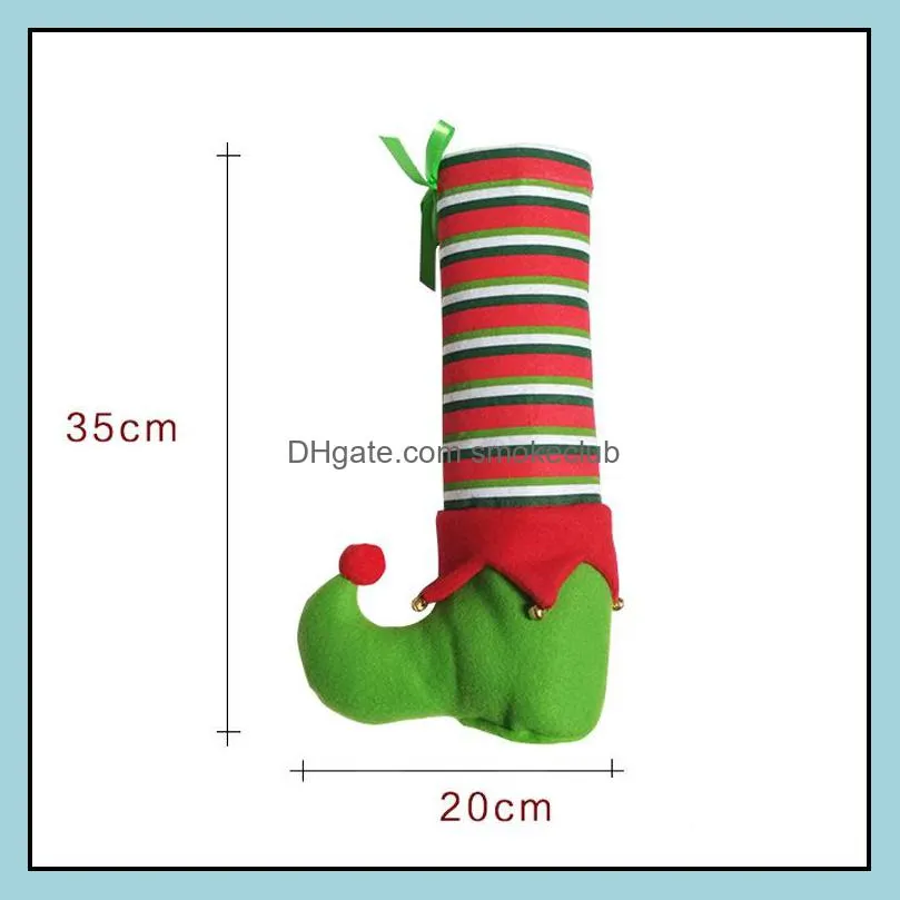 Chuangda Order Christmas Elf Socks Chair Foot Cover Candy Bag Christmas Gift Bag Christmas Home Decoration 126