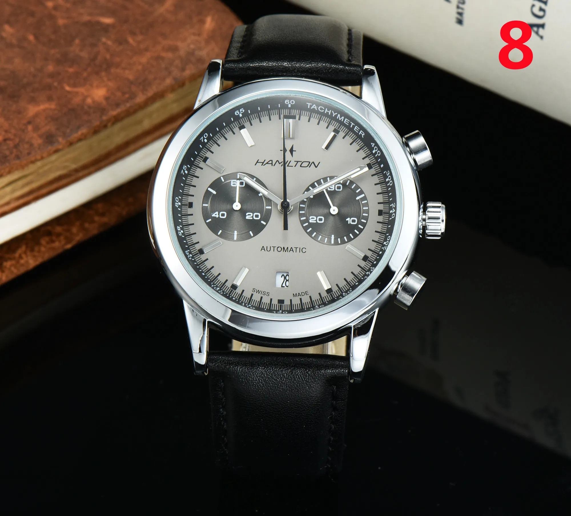 2024 Five Stitches All Dial Dial Mens Quartz Watch Watches Watchs مع حزام جلدي تقويمي وحزام شبكي أعلى العلامة