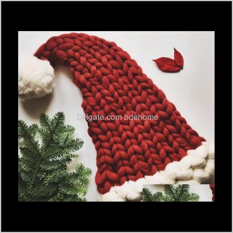 3styles wool knit hats christmas hat fashion home outdoor autumn winter warm hat xmas gift party favor indoor tree decor gb1307