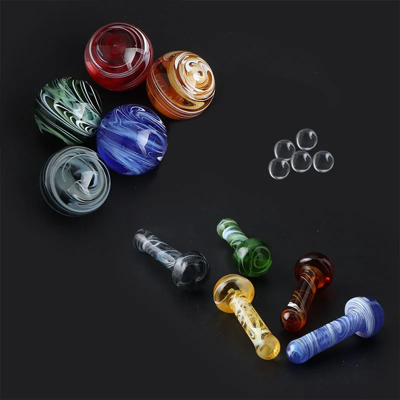 Glas Marmer Terp Slurper Roken Parel Set Effen Parels Met Opknoping Pillarl Voor Slurpers Banger Nagels Water Bongs Dab Rigs