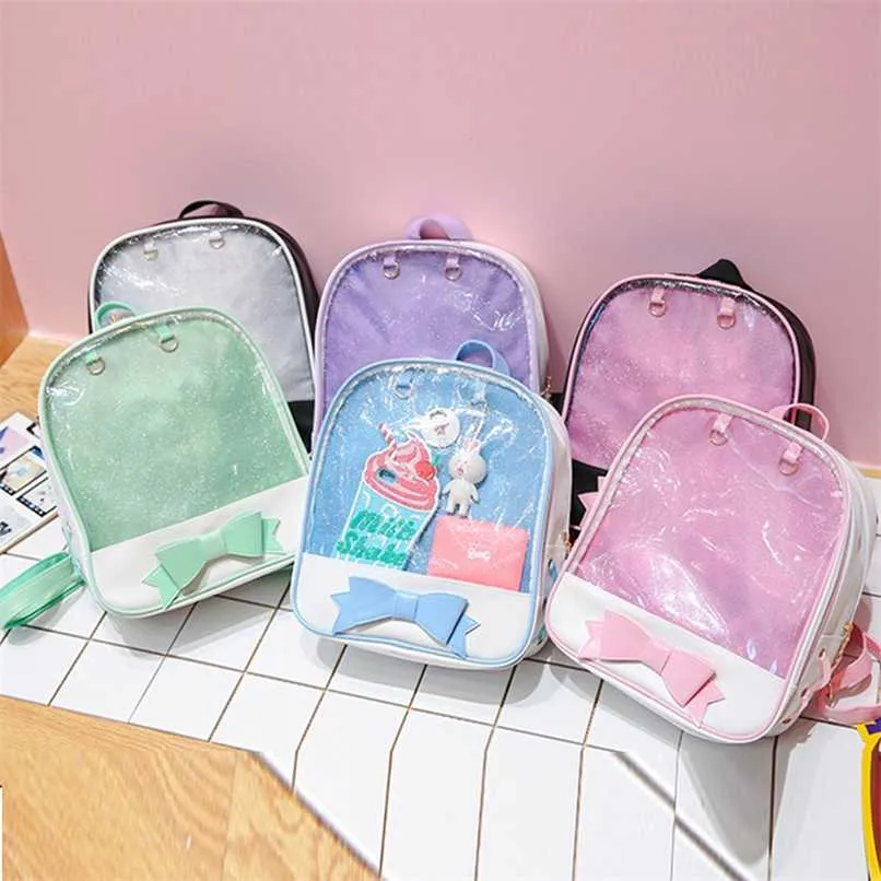 Clear Womens Sac à dos Itabags Sacs Sac à dos japonais Sac à dos pour adolescentes Ita Bag Bookbag Bolsa Mignon Itabag Sac à dos 211025