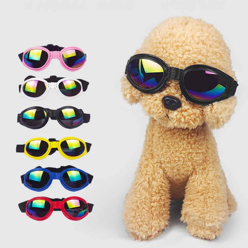 Gafas de sol deportivas para mascotas a la moda, gafas plegables para perros geniales, 6 colores al por mayor