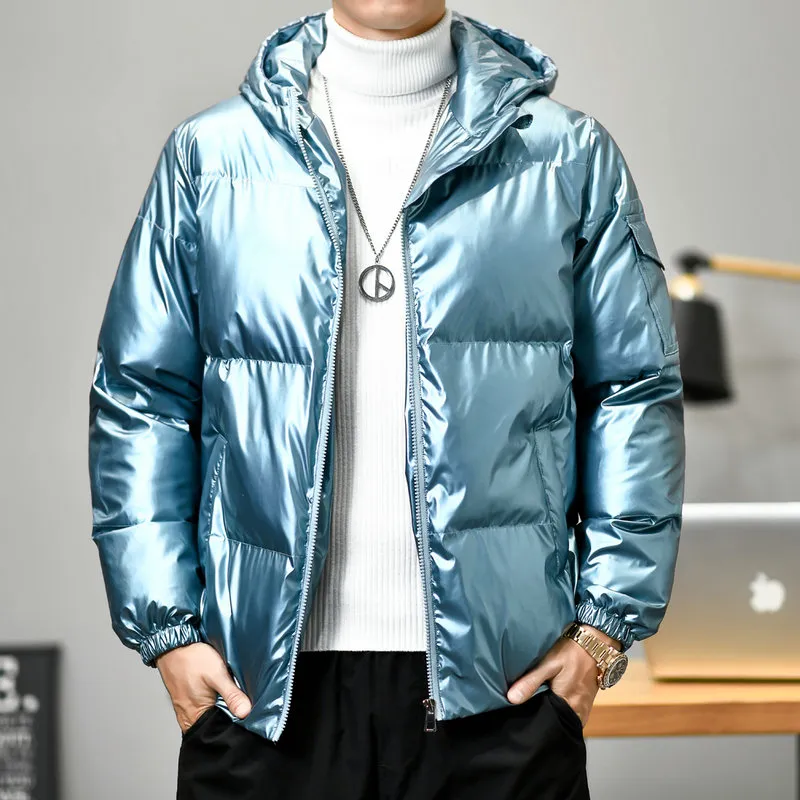 Мужская толстая тепловая мужская зимняя куртка с капюшоном с капюшоном сплошной парку мужская повседневная мужская зимнее пальто