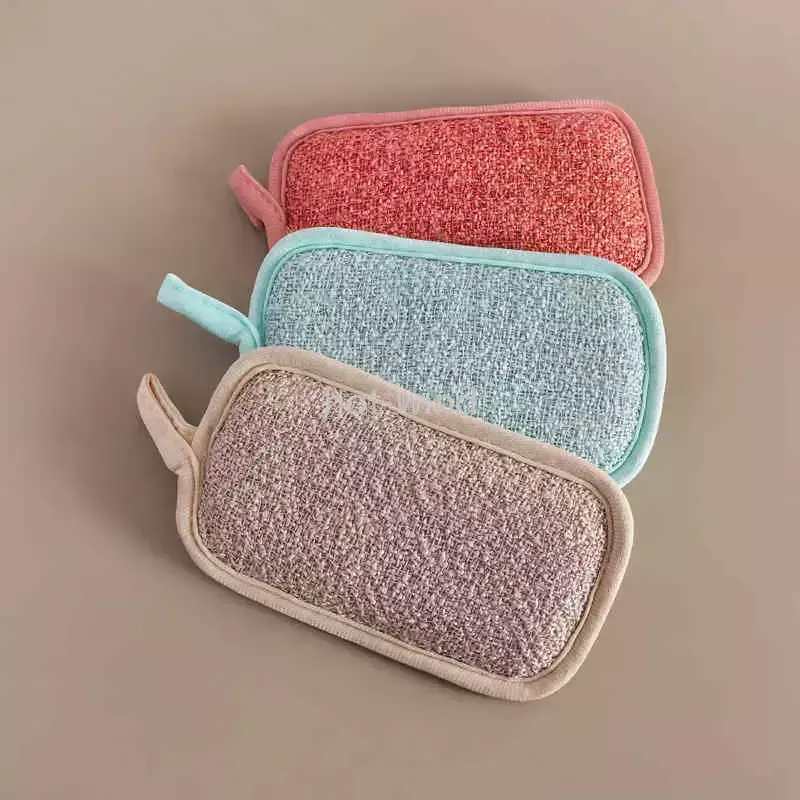 Double-côté Cuisine Magic Nettoyage Sponge Éponge Éponges Éponges Dépannage Serviettes de nettoyage Plaquettes de salle de bain Brush Wipe Pad CDC16
