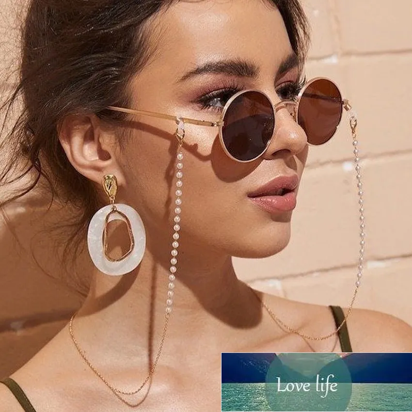 Umka pérola óculos de metal cadeia de aço inoxidável longa moda decoração para mulheres 8 de março presente especial 2021 moda jóias preço de fábrica especialista em design de qualidade