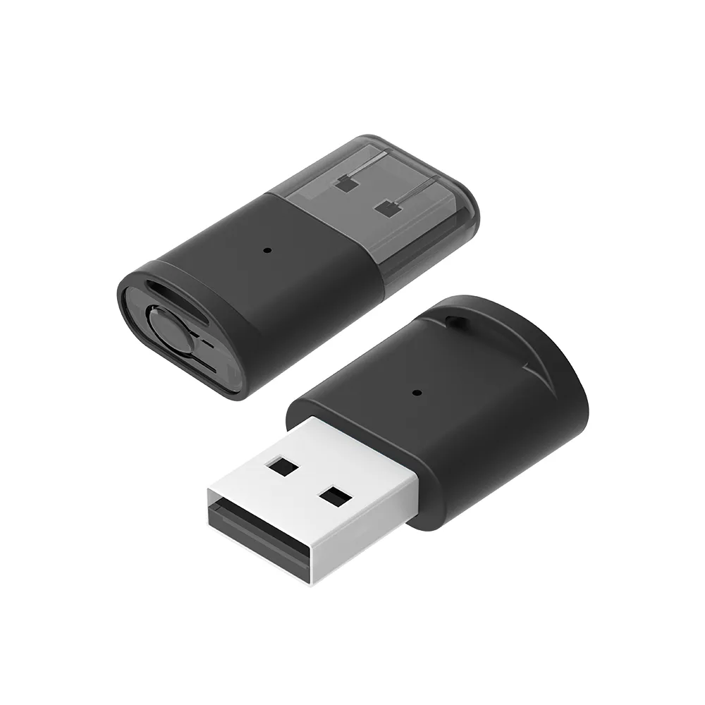 USB 블루투스 5.0 송신기 오디오 어댑터 AirPods PC PS4 Pro 스위치 모드 지원 마이크 음성 전송 B53