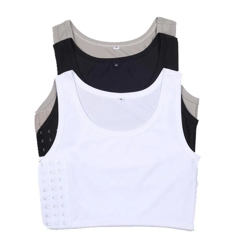 Kvinnors Shapers Bröstbröst Binder Plus Storlek Tomboy Trans Short Shaper Corset Les Lesbian Undershirt Kvinnor Cosplay Vest Tank Tops