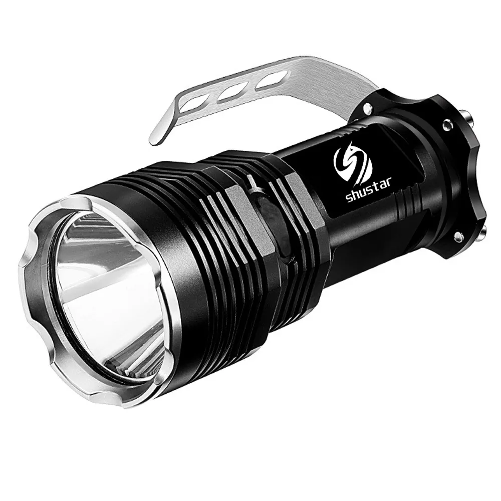 Super Light Long-Range LED Searchlight FlowLight 5 Lighting Modes Vattentät Aluminiumlegering Lämplig för jakt, Äventyr