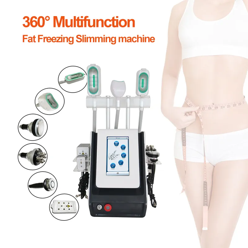 Multifuncional Cryolipolysis Fately Freeze Machine 7 em 1 máquinas de crioterapia congelando 360 RF Cavitação