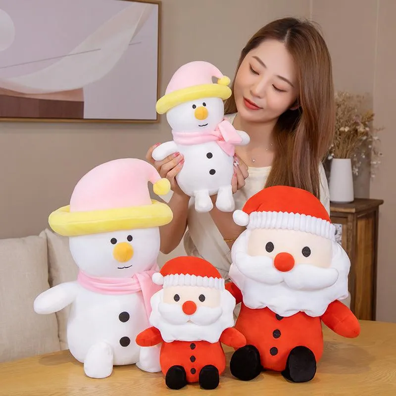 30cm Christmas toy decoration Santa Claus snowman plush stuffed toys high quality Xmas gift kids doll