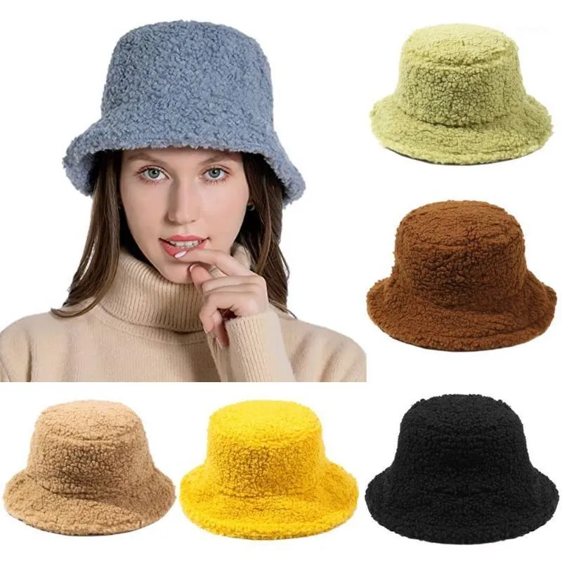 Outdoor Hats Sunscreen Soft Casual Faux Fur Sun Cap Fisherman Panama Hat Bucket