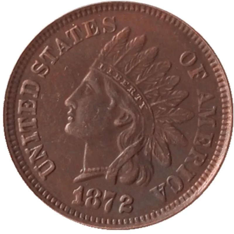 EUA 1871-1875 Indian Head One Cent Opper Opper Cópia Acessórios Pingentes de Coins288k