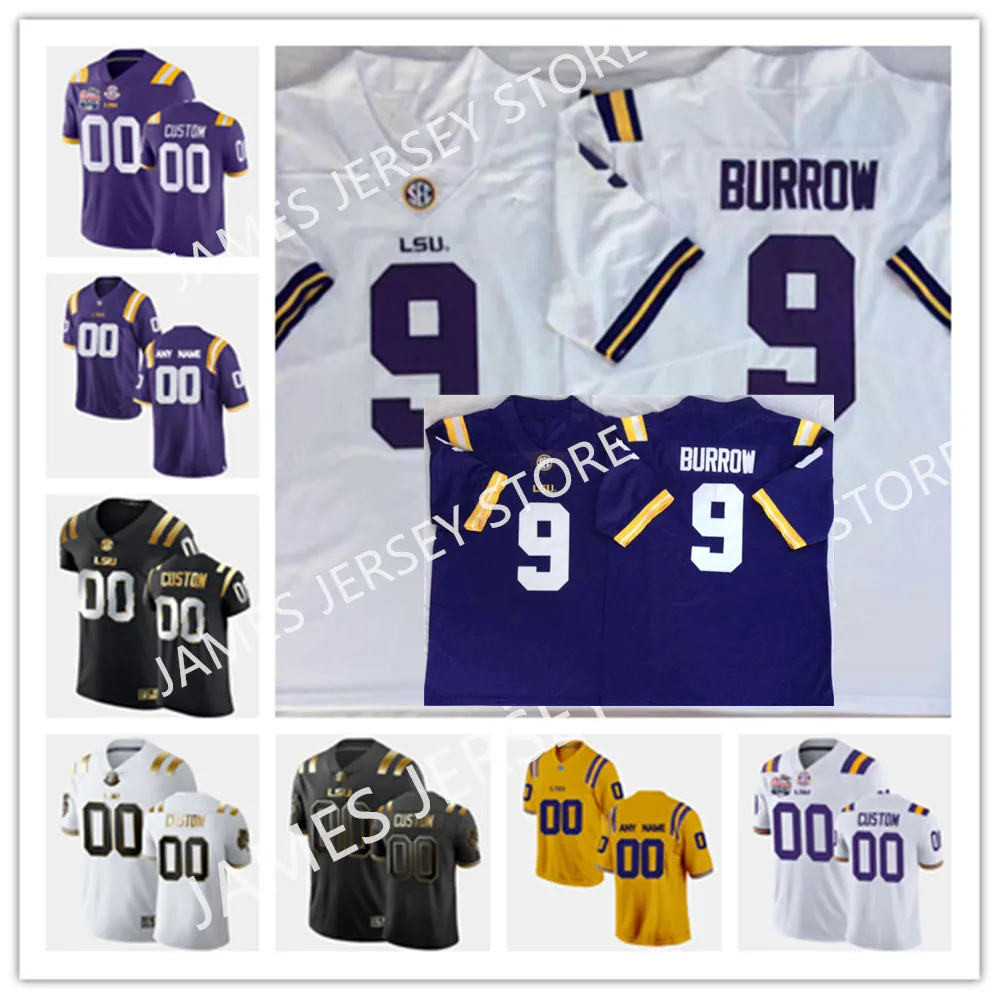 Maillot de football NCAA personnalisé LSU Tigers 10 Josh White 6 Devonta Lee 7 Derek Stingley Jr. 4 John Emery Jr. 1 Eli Ricks 1 Kayshon Boutte 6 Derrick Davis 34 Antoine Sampah