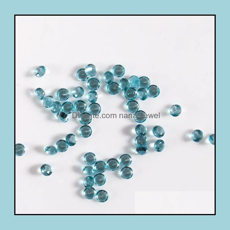 High Quality 6.5mm (1Carat) Aqua Blue Color Diamond Confetti Wedding Party Decoration-- Free