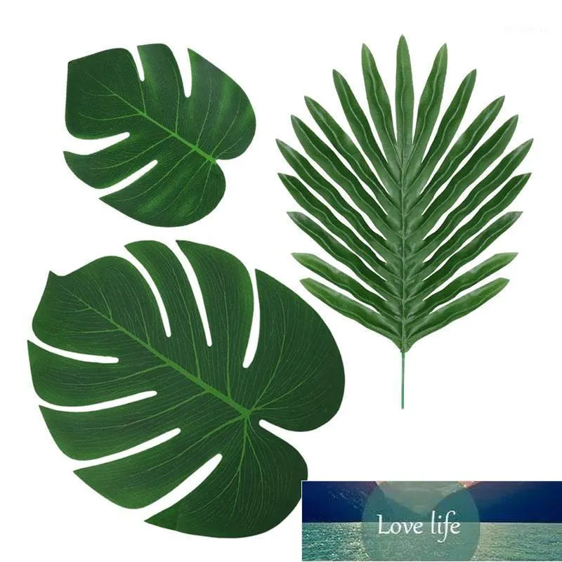 Decoratieve bloemenkransen 48 stks Tropische kunstmatige monstera bladeren, decoratie bladeren voor Hawaiian Luau thema verjaardagsfeestje (3 stijlen) 1 Fabriek prijs expert