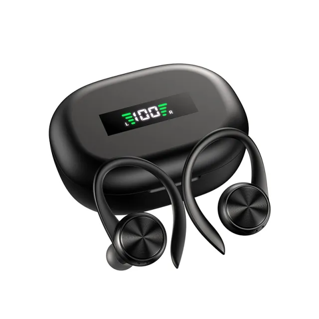 Sports Bluetooth trådlösa hörlurar med mic ipx5 vattentäta öronkrokar bluetooth hörlurar hifi stereomusikörläsa för telefon