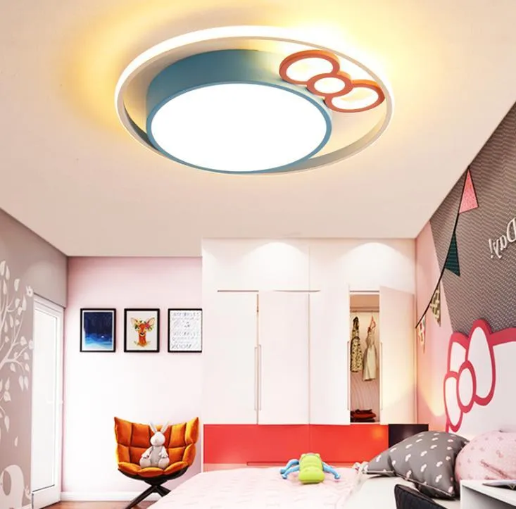Luzes de teto, quarto das crianças, lâmpada de menina rosa de bebê leve, telhado, garoto infantil quarto