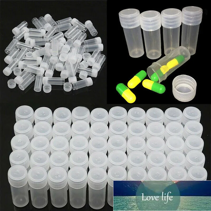 Wholesale 50 Pack 5ml Mini Clear Plastic Sample Mini Glass Bottles For Pill  Capsule Storage And Lid Testing From Viviien, $3.88