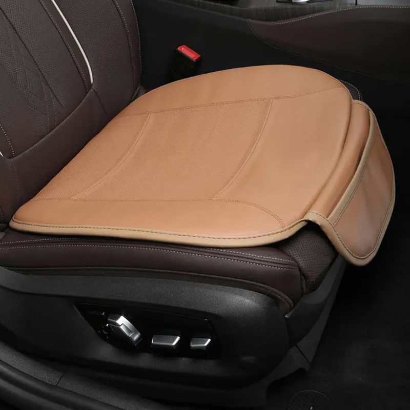 Auto Drive 1pc Full Size Seat Cushion Leather Black - Universal Fit, 2