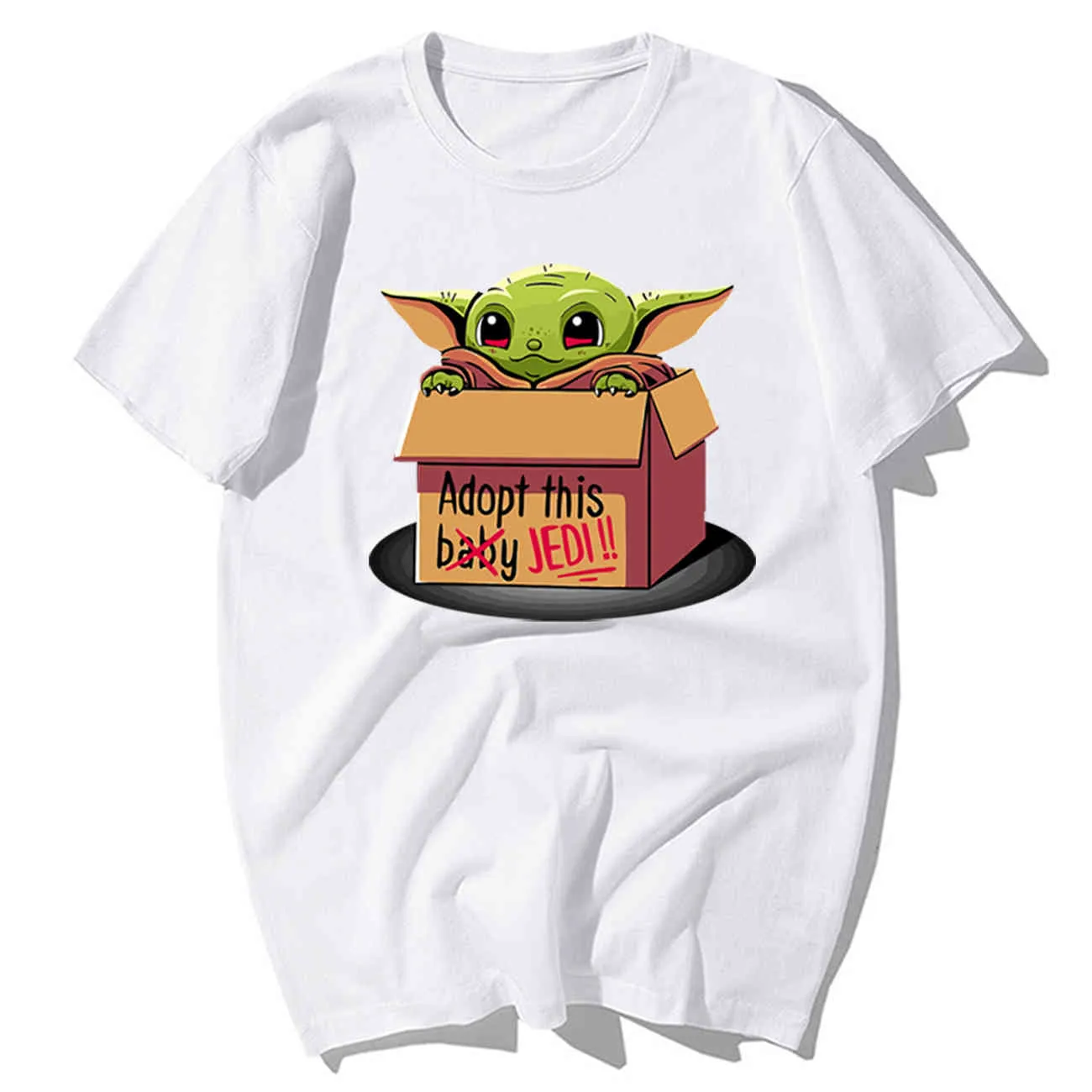 Lovely Baby Yoda Mandalorian T Shirt Men Harajuku  T-Shirt Funny Cartoon Yoda Simpsons Tshirt Hip Hop Top Tees Male