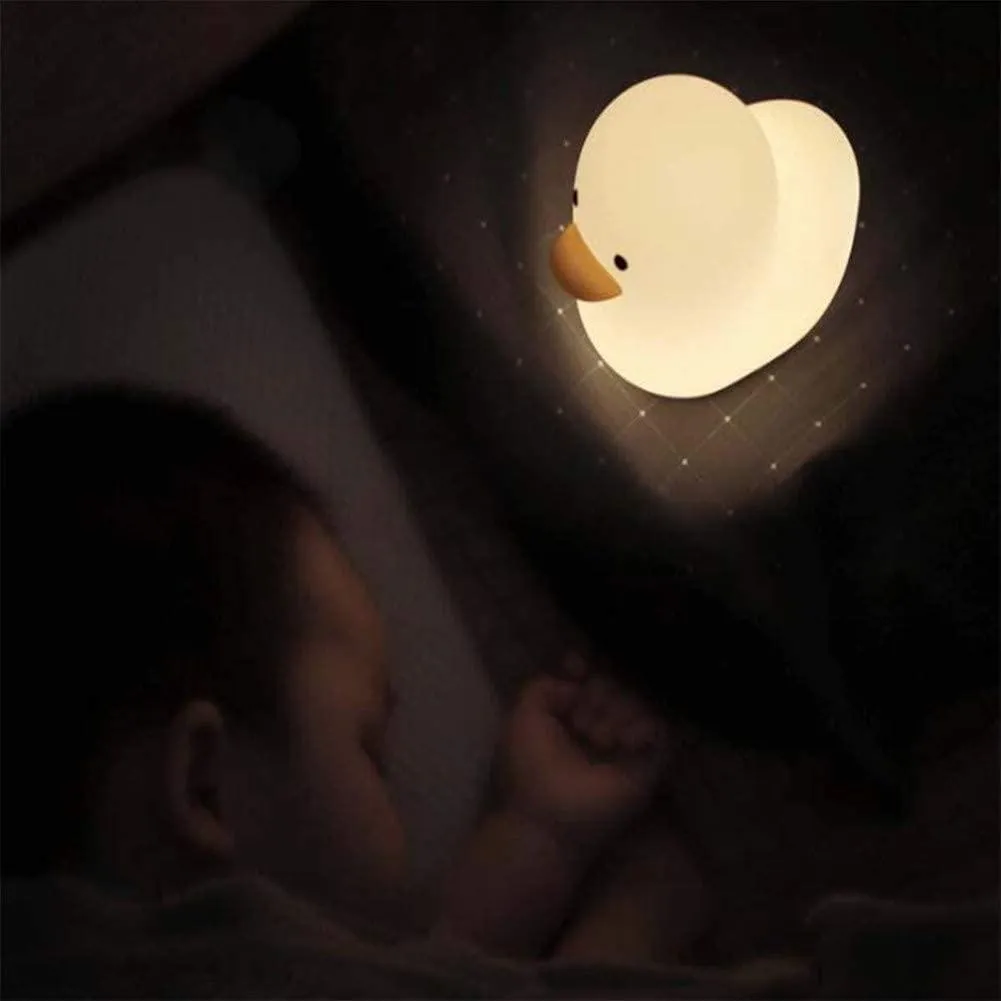 Nordic Cute Lovely Cartoon Dull Duck Night Light USB Akumulator Dotykowy Timer Ustawianie Noc Noc Lampa Dla Dzieci Dar Baby CCF6928