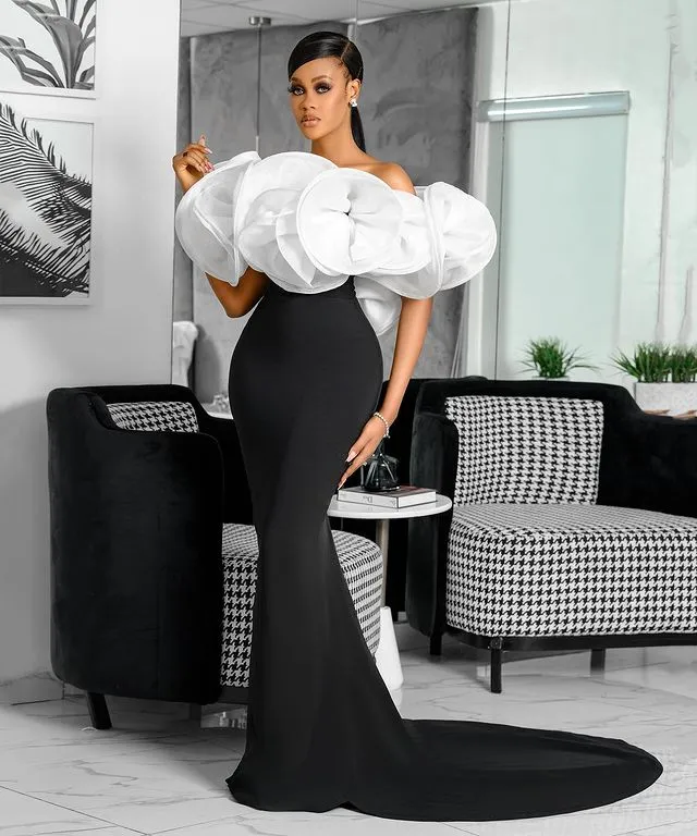 Arábico plus size arabic aso ebi preto elegante e sexy vestidos de baile sereia de cetim sem alça de cetim Party formal Second Reception vestidos ZJ124