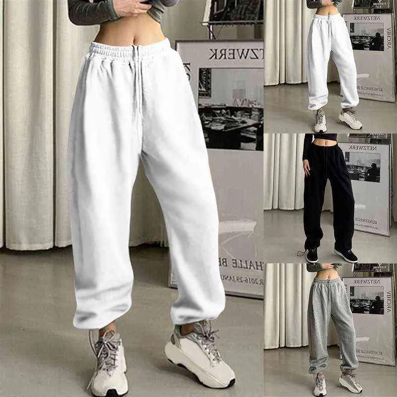 High Waist Black Jogging Sweatpants For Women Baggy Sports Pants