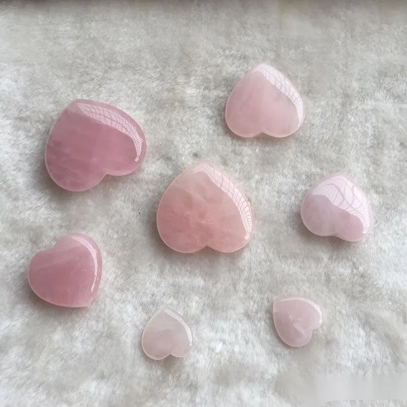 Regalo di pietra di ibisco amante della gemma del cuore della pesca del pendente di cristallo rosa naturale