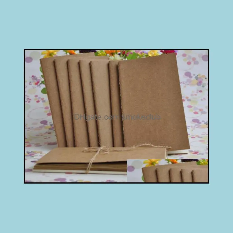 Unlined Travel journals notebooks Kraft Brown Soft Cover Notebook Size 155 mm x 88mm 56 Pages 28 Sheets stationery office supplies